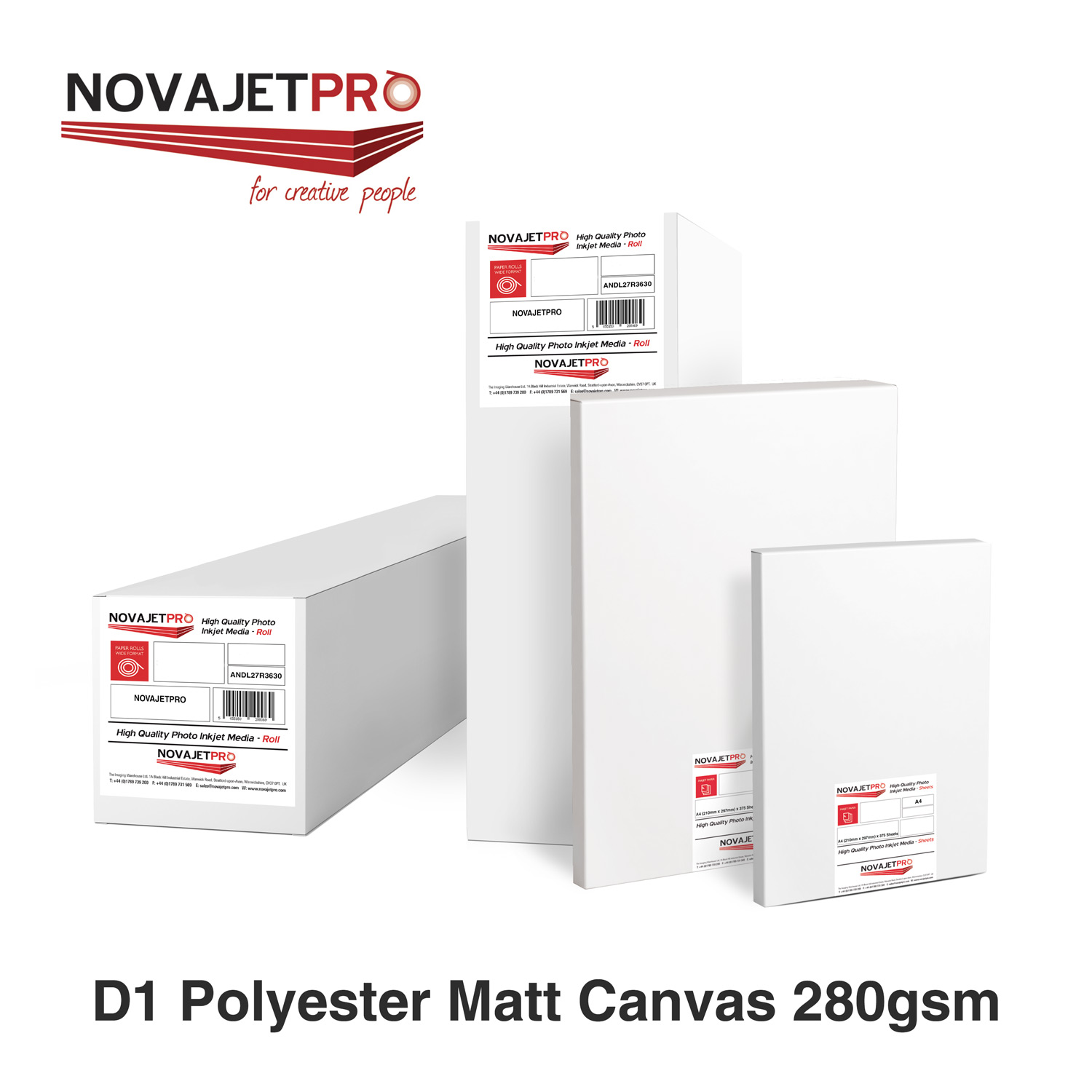 NovajetPro D1 Polyester Matt Canvas 280gsm